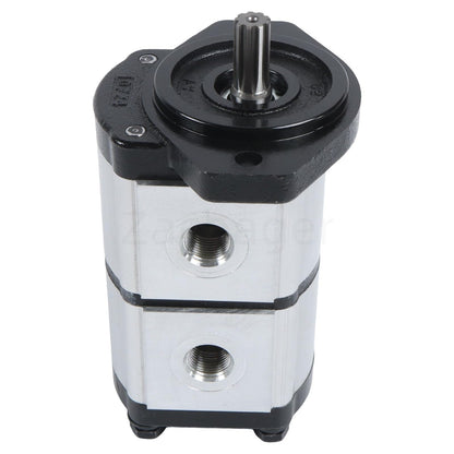 Zachager PGP51088G3LP Hydraulic Double Gear Pump Fast Response & Durable Hydraulic Gear Pump Direct Replacement for Suitable for AGT Skid Steer Loader KTT23 Series