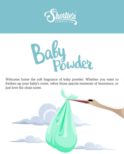 Shortie's Candle Company Baby Powder Premium Wax Melts 4 Pack - 12 Oz., Strong & Long Lasting, Non-Toxic - Made with Essential & Natural Oils - Formula 117