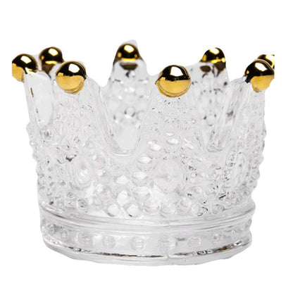 XILIN-1987 Candle Holderss Creative Crown Glass Candlestick Bedroom Living Room Romantic Candlelight Dinner Props Candle Holder Decorative Candlestick