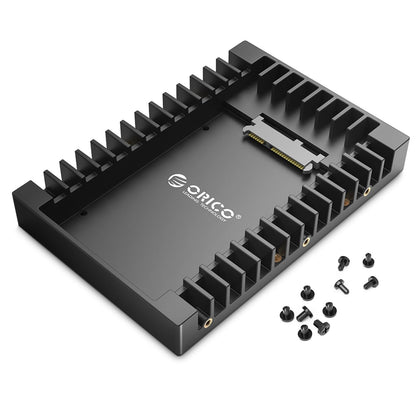 [2Packs] ORICO 2.5 SSD SATA to 3.5 Hard Drive Adapter Internal Drive Bay Converter Mounting Bracket Caddy Tray for 7 / 9.5 / 12.5mm 2.5 inch HDD / SSD with SATA III Interface(1125SS-2)