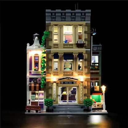 LED Light Kit Compatible with Lego Police Station - Lighting Set for Creator 10278 Building Model (Model Set Not Included)