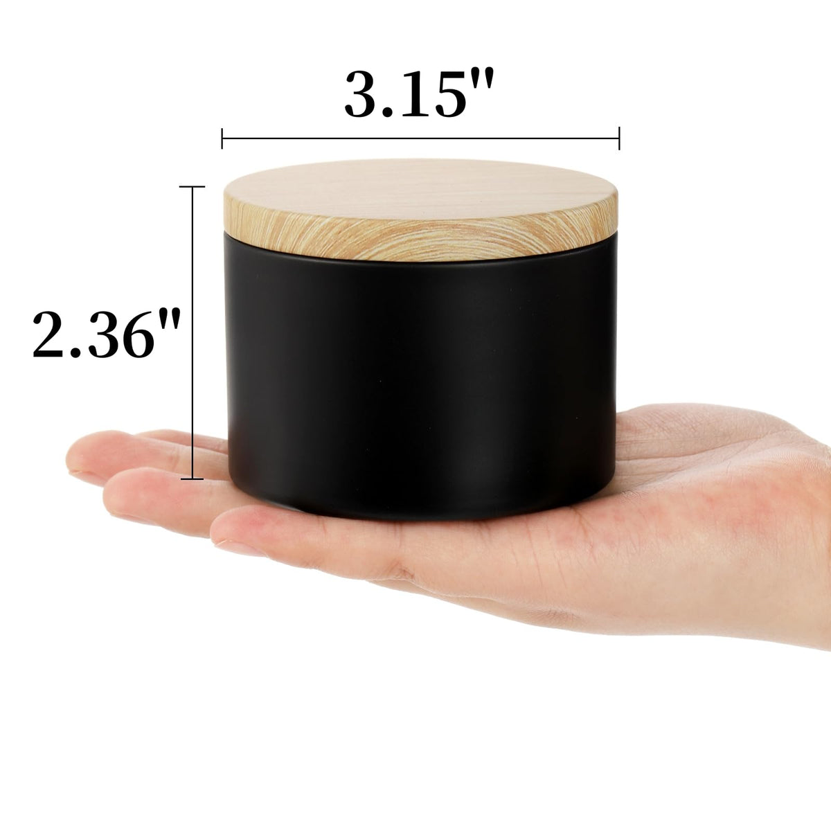 Pumtus 24 Pack 8 OZ Candle Tins, Matte Black Candle Container with Lids, Round Metal Jars for Making Candles, Bulk Empty Candle Vessel, Wax Mold Supplies, Gift Packaging Can for DIY, Storage, Gift