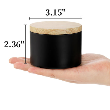 Pumtus 24 Pack 8 OZ Candle Tins, Matte Black Candle Container with Lids, Round Metal Jars for Making Candles, Bulk Empty Candle Vessel, Wax Mold Supplies, Gift Packaging Can for DIY, Storage, Gift