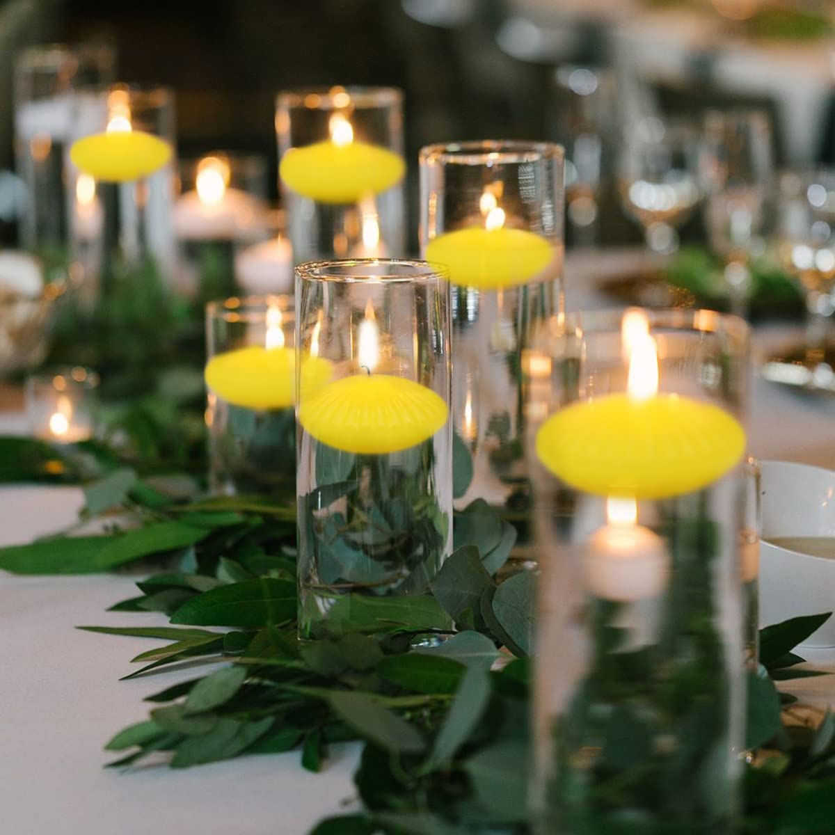 6-Pack 3 Inch Citronella Floating Candles, Large Elegant Waterproof Tealight Candles - Dripless and Long-Lasting for Pools or Water Bowls
