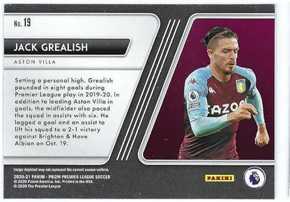 JACK GREALISH 2020-21 Panini Prizm English Premier League EPL Soccer Scorers Club #19 Card Manchester City FC England