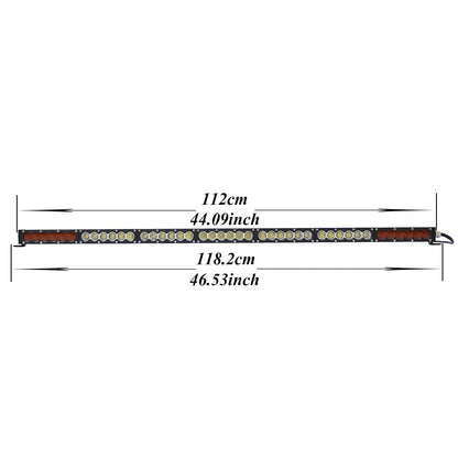 AngelMa 44'' Dual Color Amber/White LED Light Bar Offroad stroboflash 210WOff Road for Car Boat UTV 4WD 4X4 Truck Tractor Raptor Off-Road Bumper Light Wiring Harness 3 Years Warranty