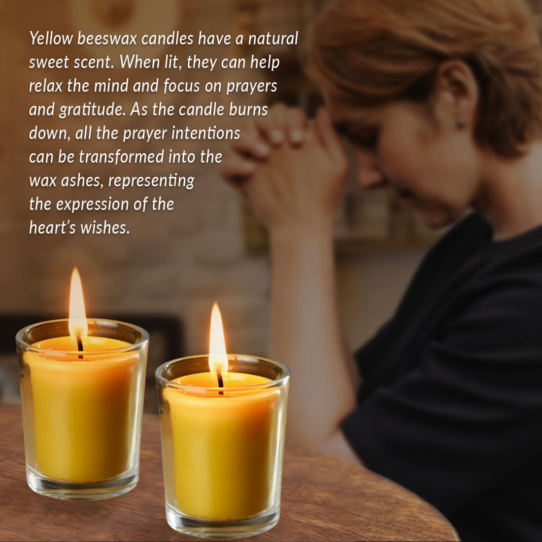 Aglary 16PCS Pure Beeswax Votive Candles, Unscented, Naturally Lightly Honey Scented, 12 Hours Burn Time Each (Raw)