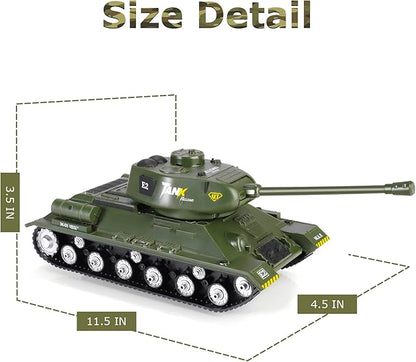 ele ELEOPTION Remote Control RC Tank with Rotating Turret and Sound Tank Toy Gift for Kids Boys Girls 3-8 Years Army Tanks Military Vehicles Toys