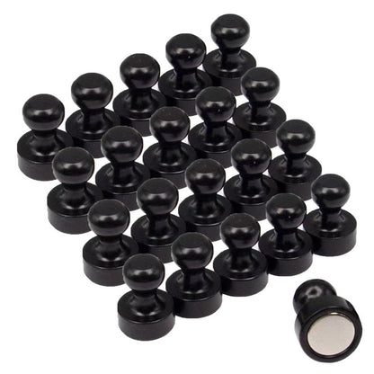 Fridge Magnet, 20Pcs Black Refrigerator Magnets, Small and Strong Magnets for Whiteboard, Office, Classroom, Map, Kitchen Accessories, Office Accessories, Locker Accessories, Map Decorative