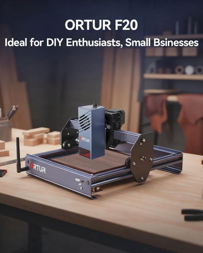 Ortur F20 Laser Engraver, 10000mW Laser Engraver Machine Class 4 Higher Accuracy Wood Cutter with Large Working Area 150x150mm, 15000mm/min Engraving Speed for Wood Acrylic Metal Glass