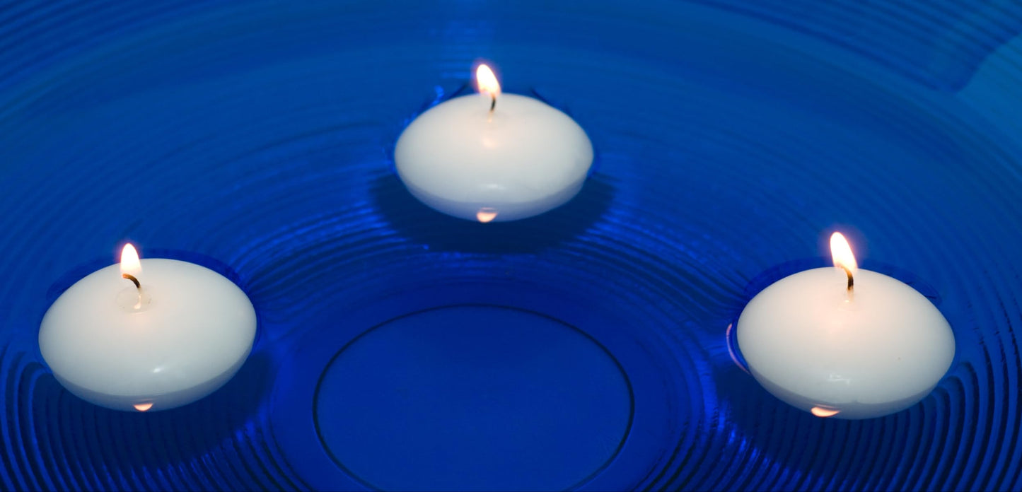 D'light Online Medium Floating Candles 2 3/8 Inch Bulk Pack for Events Floating Candles for Weddings, Spa, Home Decor, Special Occasions and Holiday Decor (Set of 96, White)