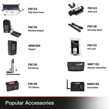 Mighty Mule MM371W-SOL Automatic Gate Opener Black mEDIUM