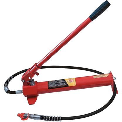 10 Ton Hydraulic Floor Jack Porta Power Ram and Hand Jack Pump Car Auto Body Frame Repair Tool for Automotive Truck Farm Heavy Equipment Repair 22000lbs Red