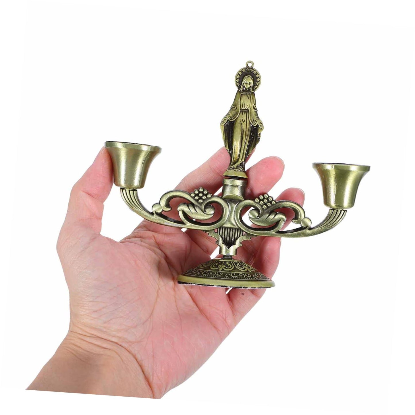Cabilock European Style Metal Candlestick Holder Decorative Tall Candelabra for Home Table Centerpiece Wedding Birthday Party Retro Design