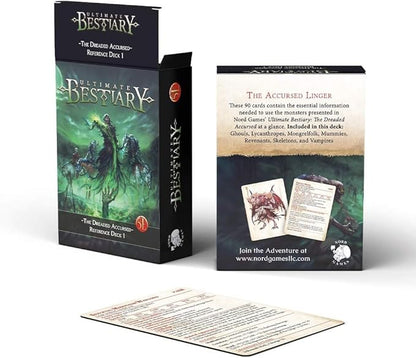 Dungeons and Dragons 5th Edition Deck of Cards – The Dreaded Accursed: Reference Deck 1 by Nord Games – 100 Cards - Games for Adults and Kids – DND Books – Gaming Accessories - Compatible with D&ampD