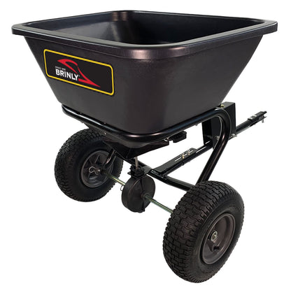Brinly BS26BH-A Tow Behind Broadcast Spreader with Universal Hitch, 125 lb. - Flat Black