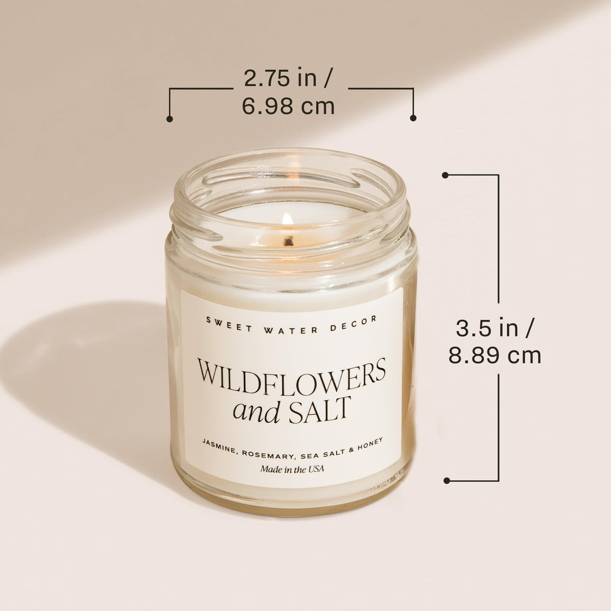 Sweet Water Decor Mango & Coconut Soy Candle - Pineapple, Mango and Orange Scented Summer Candles for Home - 9oz Clear Jar + Gold Lid, 40+ Hour Burn Time, Made in The USA