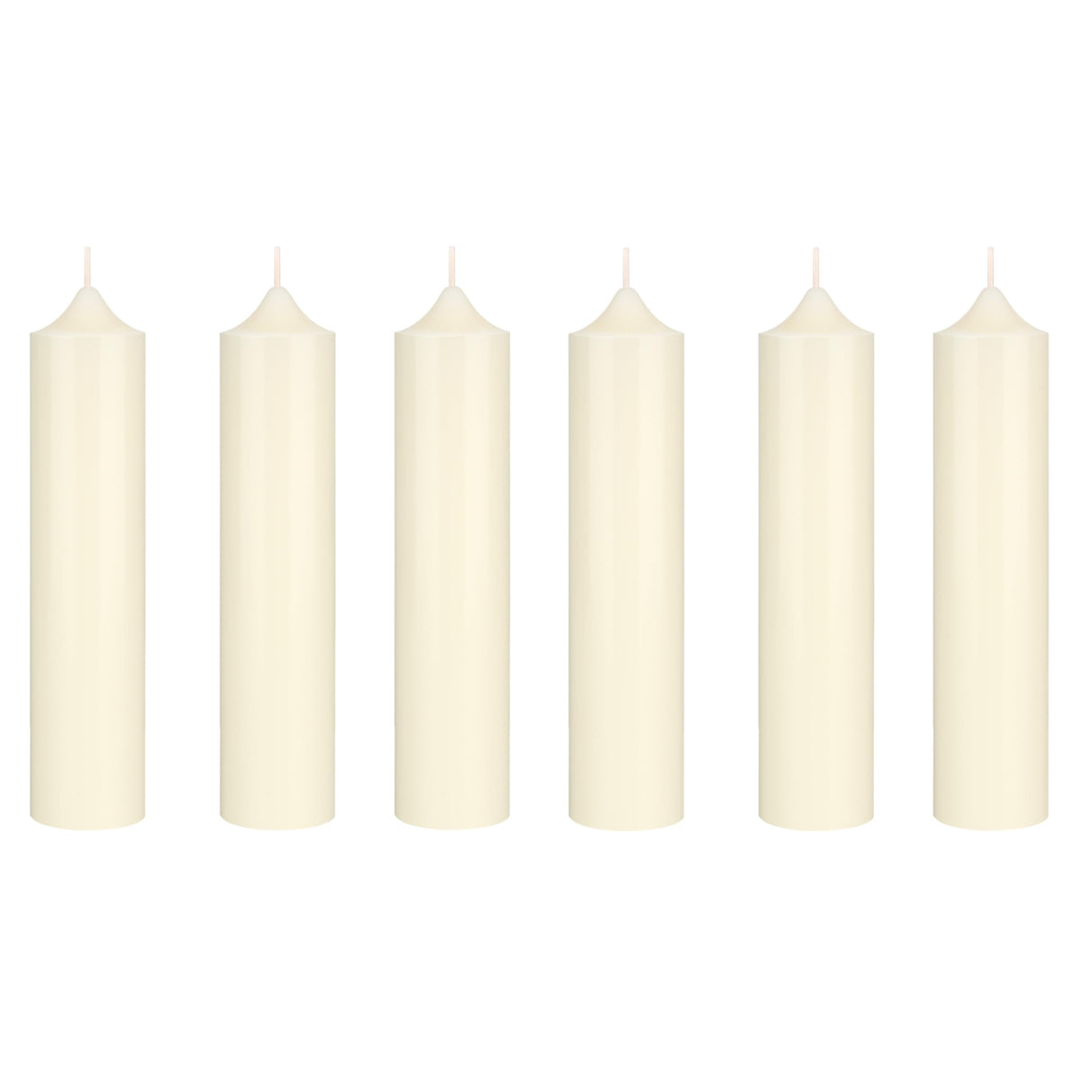 Mega Candles 6 pcs Unscented Romantic Ivory Taper Candles, Hand Poured Wax Candle 6.75 Inch x 1.5 Inch, Sensual Wax Role Play, SM Bondage, Couples, Home Décor, Wedding Receptions, Festivities
