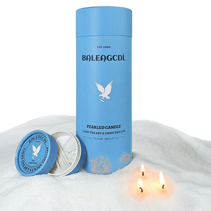 BALEAGCDL Pearled Candle 18 Oz with 30 Wicks - Unscented Sand Candles White Refillable Wax Lasts up to 120 Hours - Smooth and Clean Burning for Candle Making