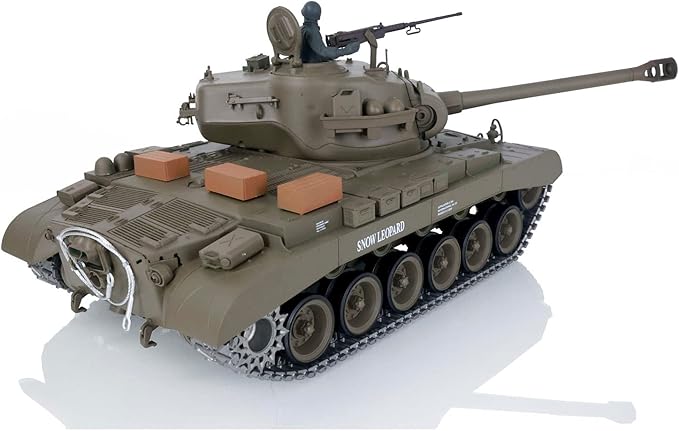TOUCAN RC HOBBY Pro.Edition RTR Henglong 1/16 TK7.0 Upgraded M26 Pershing RTR RC Tank 3838 Metal Tracks BB Airsoft Smoke Effect IR Battle with Sticter for Ages 14+