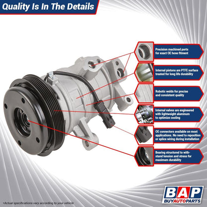 AC Compressor & A/C Clutch For 1995-2012 Kubota Diesel Replaces SV07E - BuyAutoParts 60-03315NA New
