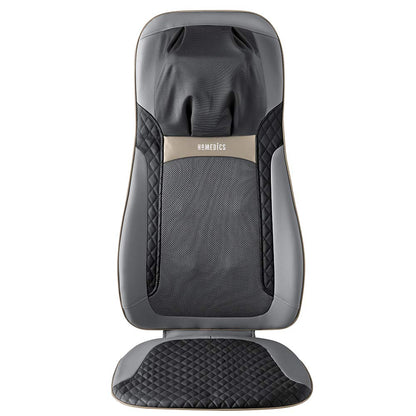 Homedics Back Massager with Heat, Shiatsu Elite II Heated Neck and Back Massage Cushion. 3 Different Massage Styles and 3 Massage Zones. Comes with Controller and Chair Straps