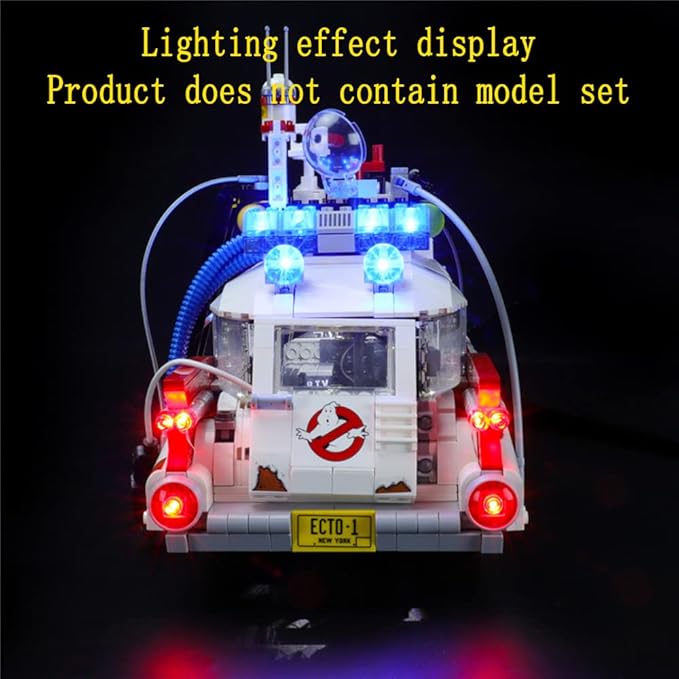 LED Light Kit Compatible with Lego 10274 Ghostbusters ECTO-1 (Ver.2020) - Lighting Set for Creator Building Model (Model Set Not Included)