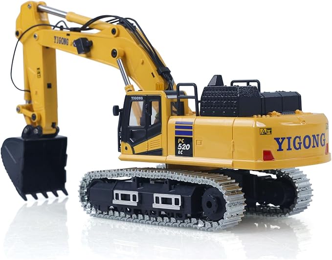 TOUCAN RC HOBBY 1/50 RC Digger PC520 Electric Lifting Radio Control Excavator Engineering Vehicle Metal Tracks Lights Sound Small Collection for Ages 14+