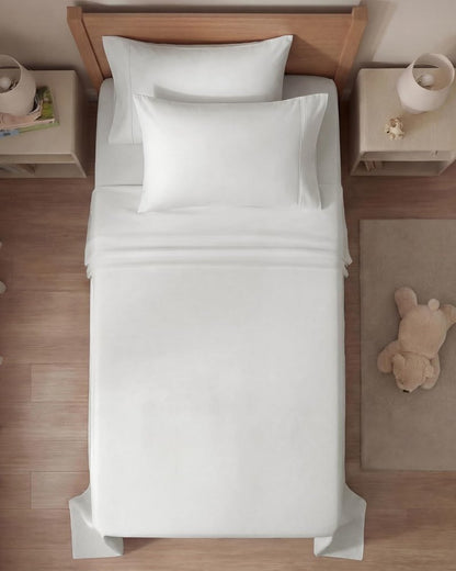 Twin 4 Piece Sheet Set - Comfy Breathable & Cooling - Ultra Soft Hotel Luxury Bedding Set w/ 8-16 Inch Deep Pockets - 1 Flat & 1 Fitted Sheet & 2 Pillowcases - Wrinkle Free & Easy Care - Antique White