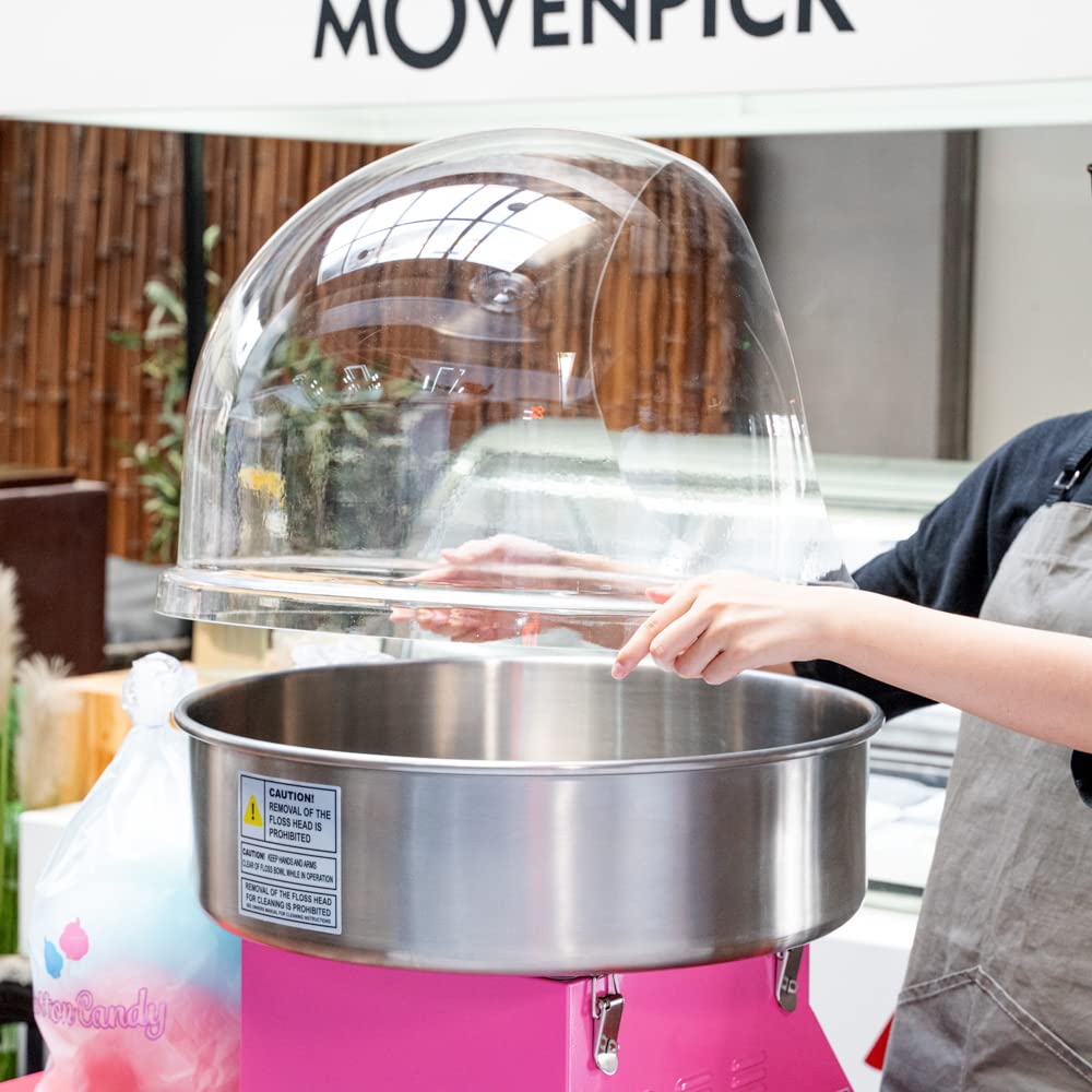 Restaurantware COVER ONLY: Hi Tek 21 x 13 Inch Cover For 21 Inch Cotton Candy Machine 1 Durable Candy Floss Machine Cover - Machine Sold Separately Handy Cut Out Acrylic Cotton Candy Dome Cover