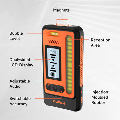 DOVOH 4D Laser Level with Tripod and Receiver, Class Ⅱ, Y4-360G-KIT