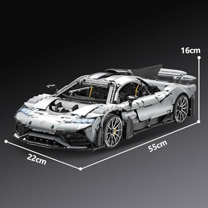 CaDA C61503W Mercedes-AMG ONE Builidng Block Set 1:8 Mercedes AMG Speed Champion Brick Model with Ejection Start Gameplay Super Car Collection Toy Sets for Adults (3295PCS)