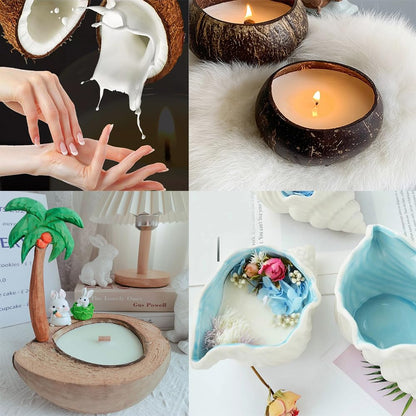 TooGet Natural Coconut Wax 2 lb - DIY Handmade Scented Candle Making Supplies Pure White Coconut Wax, Melting Point 41°/106°F