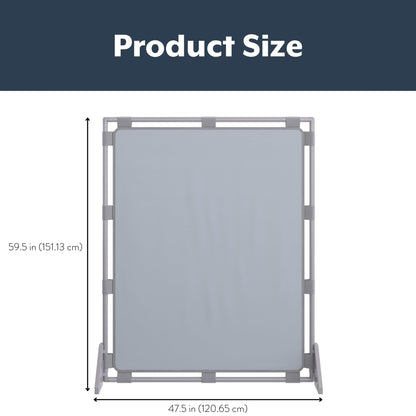 Children's Factory Big Screen PlayPanel, Kids Room Divider, Classroom Privacy Screen, Cantilever Feet Included, Fog Blue