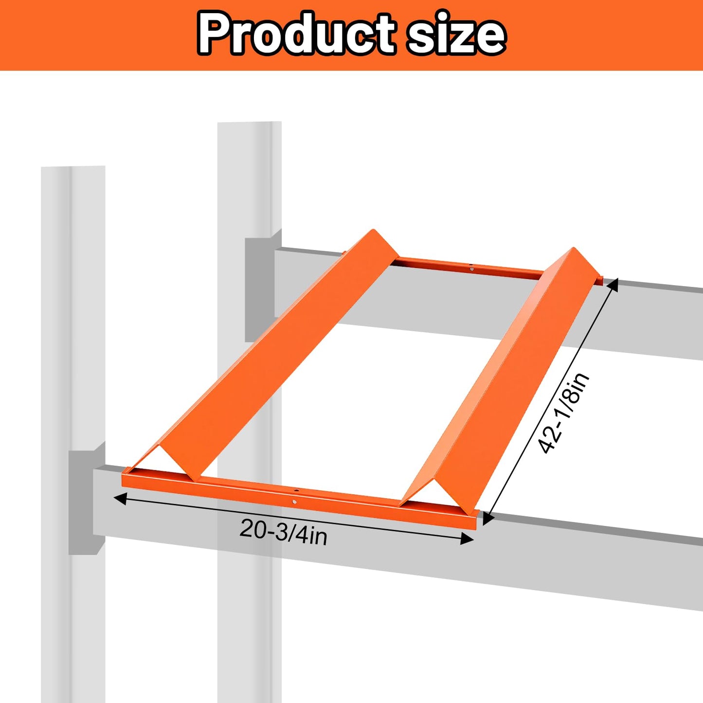 Zonon Pallet Rack Drum Cradle, 43 x 20-3/4 Inch Steel Cradle for 30 and 55 Gallon Drums, Fits 42 Inch Standard Pallet Industrial Storage Racks, Orange