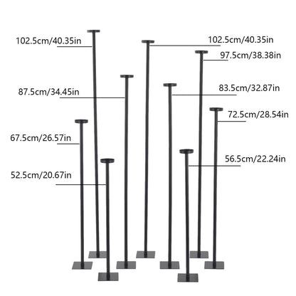 Tall Floor Candle Holders for 9 Arm Candlesticks, Metal Iron Black Candelabra for Wedding Centerpiece Candle Stick Holders for Pillar Tealight Candles on Party Reception Christmas Home Decoration