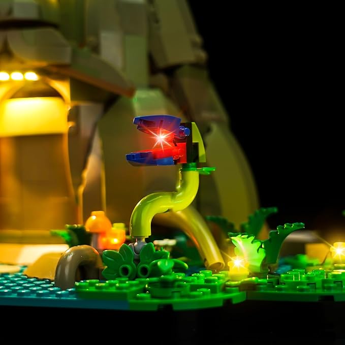Upgraded Led Light Kit Compatible with Lego Great Deku Tree 2-in-1 Building Set Green Lights Decoration Compatible with Lego 77092 (Model Not Includd)