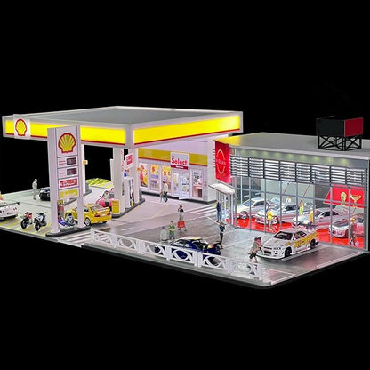 1/64 Scale Mini Building Scene Model (Cars Figures Not Included)