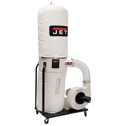 JET Vortex Cone Dust Collector, 30-Micron Bag Filter, 1-1/2 HP, 115/230V 1Ph (DC-1100VX-BK)