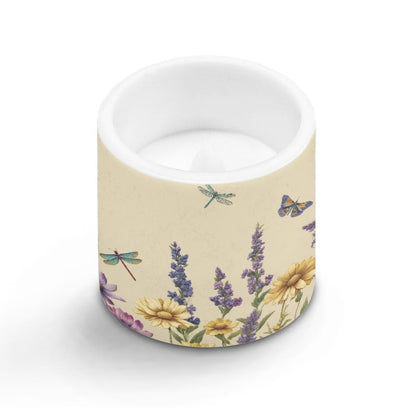 Cozeyat Lavender Dragonfly Advanced LED Flickering Candles Set of 4 Battery Operated Flameless with Remote Timer Waterproof for Indoor Outdoor Table Long Lasting