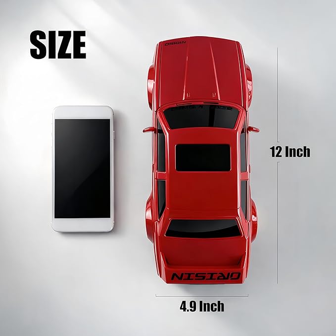 RC Drift Car 2.4GHz 1:16 Scale 4WD 30KM/H High Speed Remote Control Cars Vehicle with LED Lights 2Pcs Rechargeable Batteries Drifting Tires Racing Sport Toy Cars for Adults Boys Girls Kids Gift