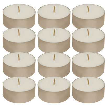 LumaBase Extra Large Tea Light Candles - Set of 12