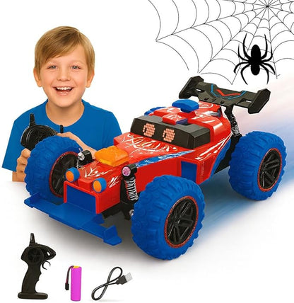 2.4 GHz Remote Control Off-Road Racing CarRC Cars Toys with Two Rechargeable Batteries and USB Charging 1:16 Electric Vehicle Gifts for Kids Girls Boys