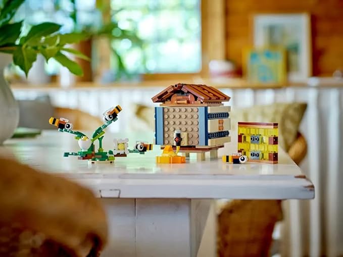 LEGO Creator 3in1 Birdhouse 31143 Birds to Hedgehog to Beehive Set Forest Animal Figures Building Toys for Kids Ages 8 Years and Over Colorful Toy Set Gift Idea