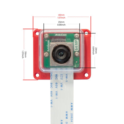 Arducam OwlSight for Raspberry Pi Camera, 1/1.32" 64MP Pi Camera for Pi5, Pi4B, 3/3B+, and so on, High Resolution Auto Focus Camera Module, Support Libcamera Natively, with ABS Case
