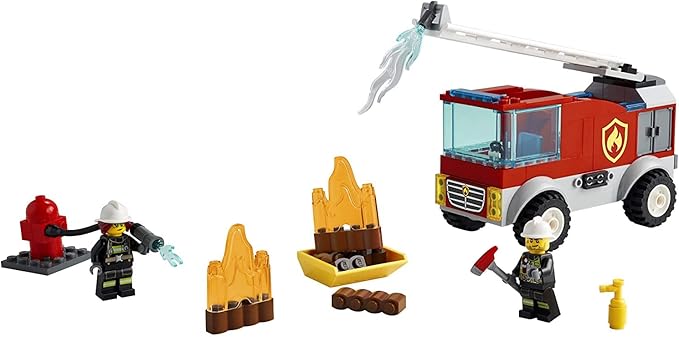 LEGO City Fire Ladder Truck 60280 Building Kit Fun Firefighter Toy Building Set for Kids New 2021 (88 Pieces)