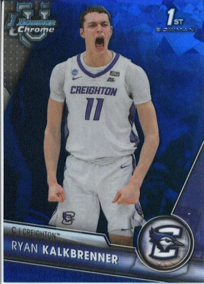 2023-24 Bowman University Chrome Sapphire #17 Ryan Kalkbrenner Creighton Bluejays Basketball Card - Sportscard Superstore