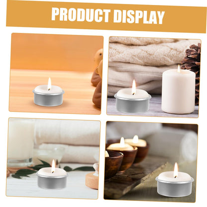 OSALADI 15pcs Metal Tea Light Candle Tins Candle Holders for Home Decor and Multipurpose Storage Containers for Scented and Burning