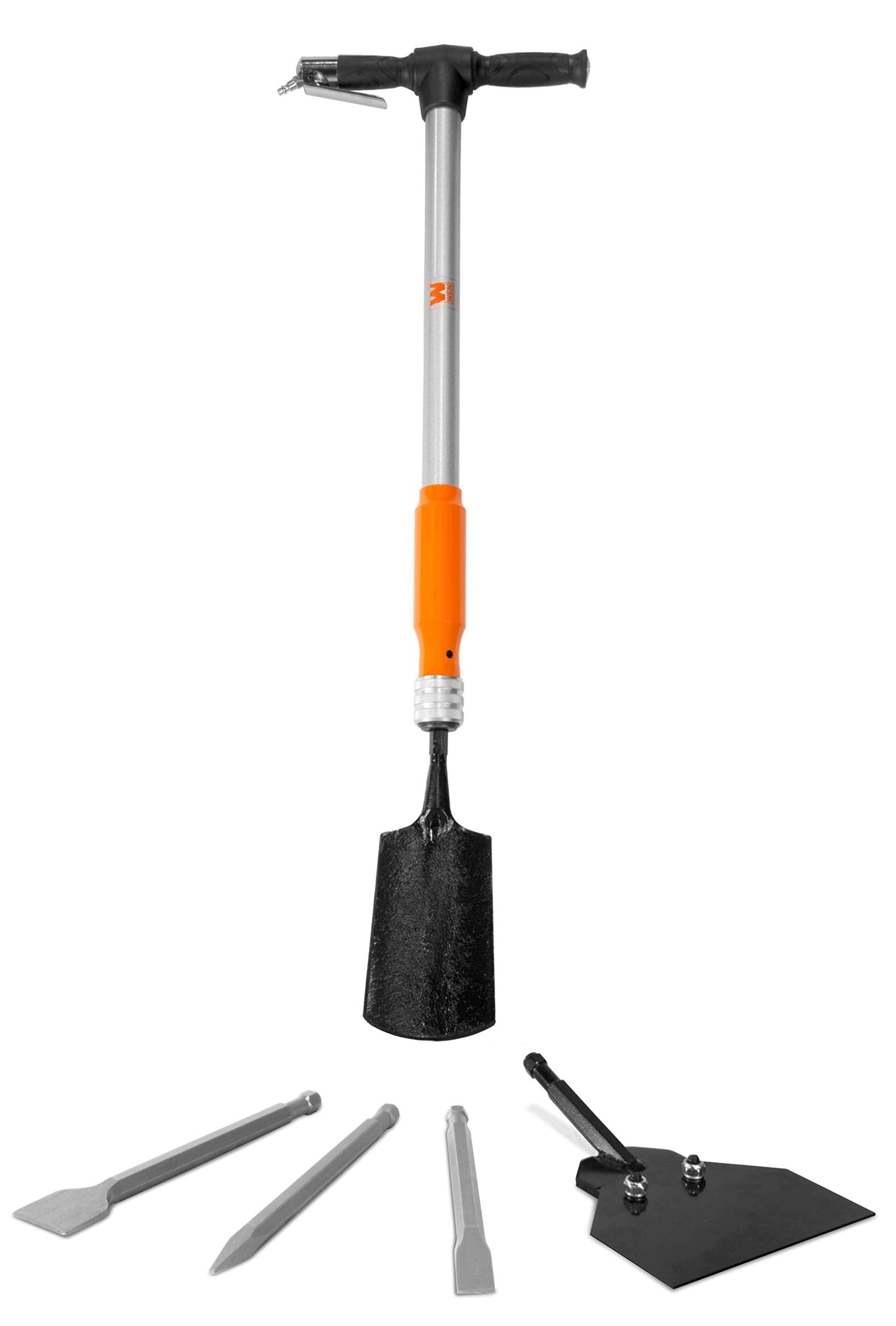 WEN 61635 5-in-1 Pneumatic Multi-Function Tool with Scraper, Shovel, and Chisel Attachments