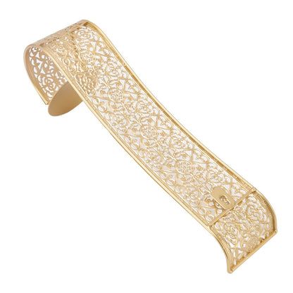 Shelving Solution Wall Sconce Candle Holder Gold Hollow Carved Exquisite Details Metal Wall Candle Holder for Bedrooms
